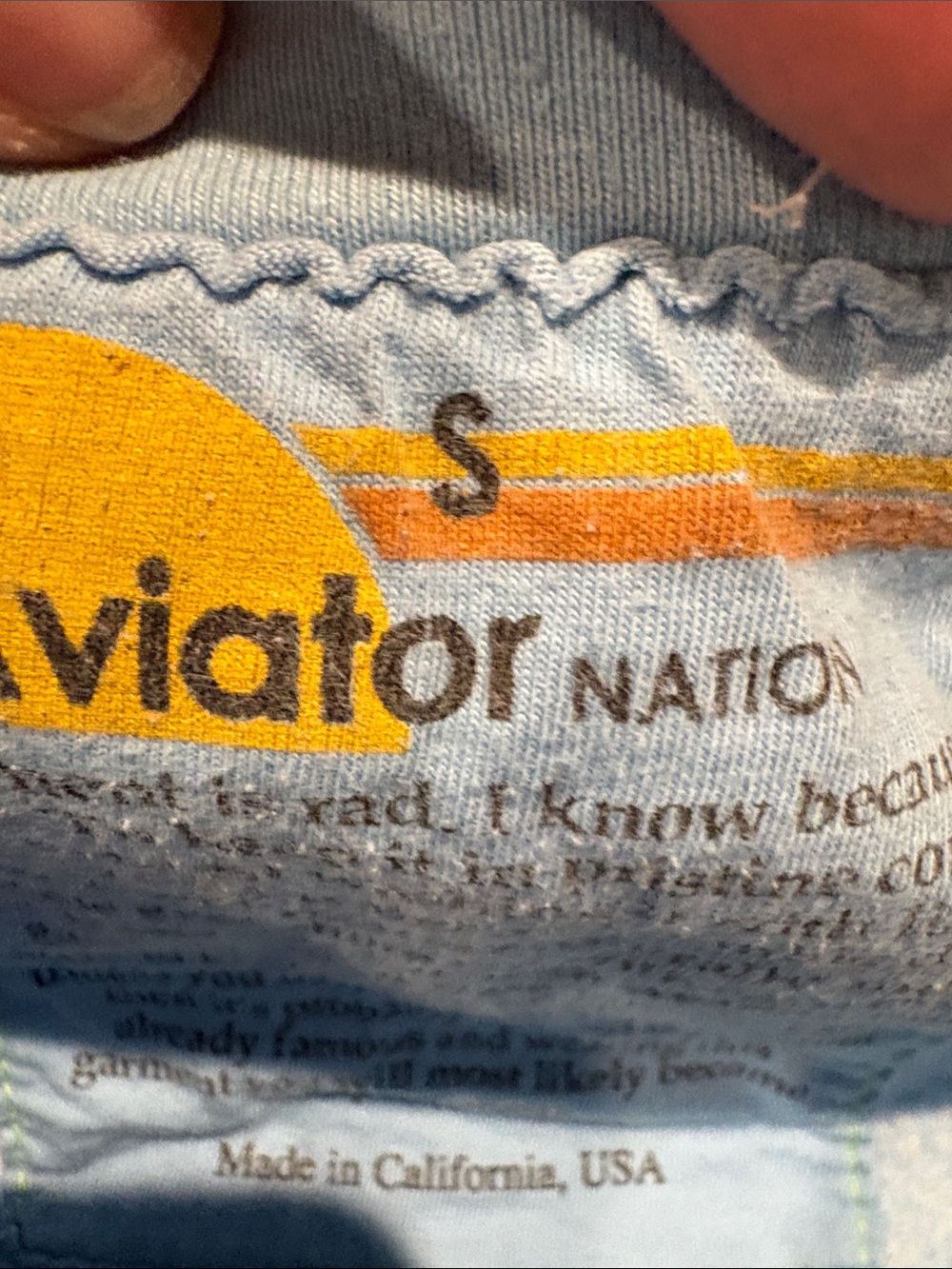 Aviator Nation - Women's Lightning Bolt Fade Crewneck sweatshirt. Small. Blue - Picture 15 of 16